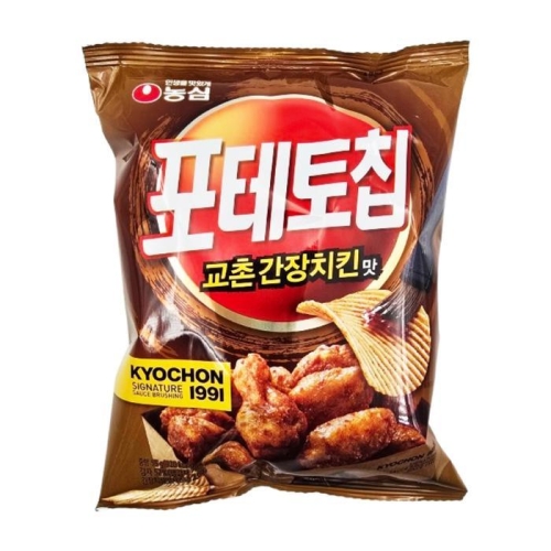 농심 포테토칩 교촌간장치킨맛 55g (16개)