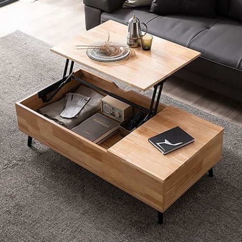 잉글랜더 포니 고무나무 원목 리프트 테이블_이미지