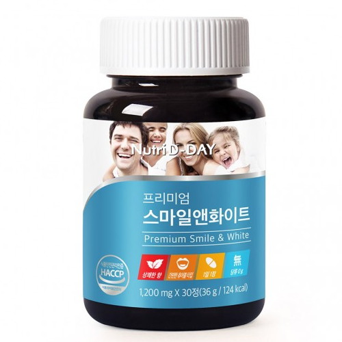 뉴트리디데이 프리미엄 스마일 앤 화이트 츄어블 30정 (6개)