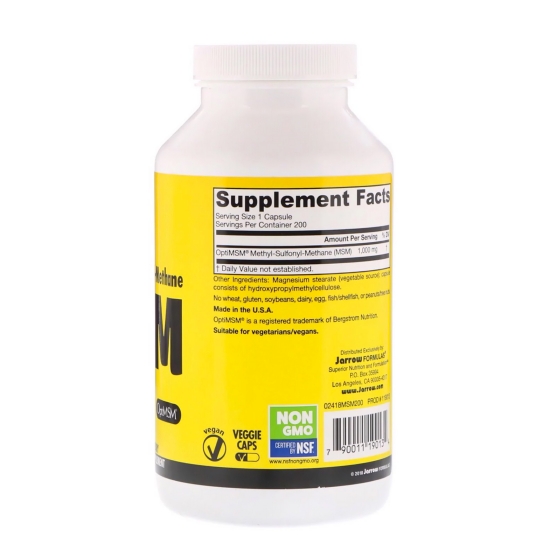 자로우포뮬러스 MSM 1000mg 200캡슐 (3개)_이미지