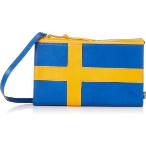 넥 월렛 No.86141 SWEDEN 가죽 포셰트 레이디스 블루옐로우