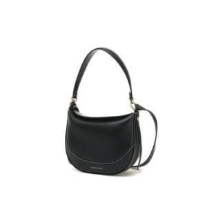 MINI DAILY BAG 블랙 소가죽 스티치 숄더백 VIBA4F212BK