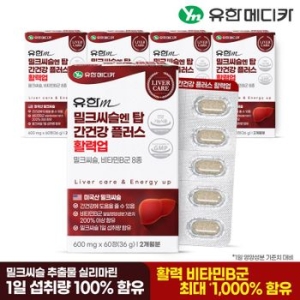 유한메디카 밀크씨슬 엔 탑 간건강 플러스 활력업 600mg 60정 (5개)_이미지
