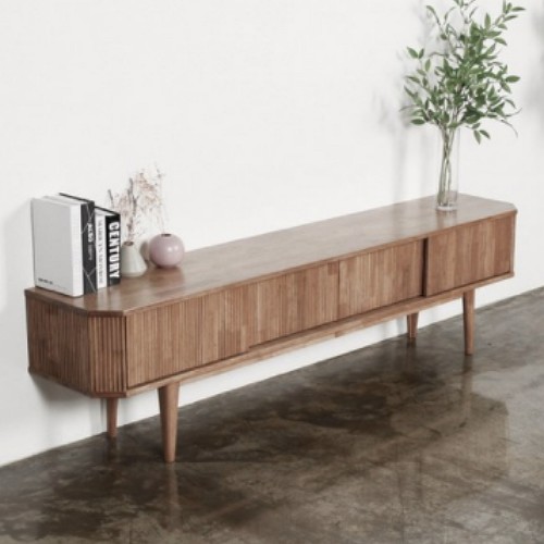 엔투엔퍼니처 레인 6각 원목 높은 거실장 2000_이미지