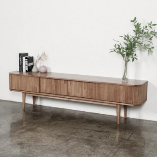 엔투엔퍼니처 레인 6각 원목 높은 거실장 2000_이미지