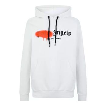 남성 후디 Mens Hong Kong Sprayed Hoodie White/Orange 51534301 101684347