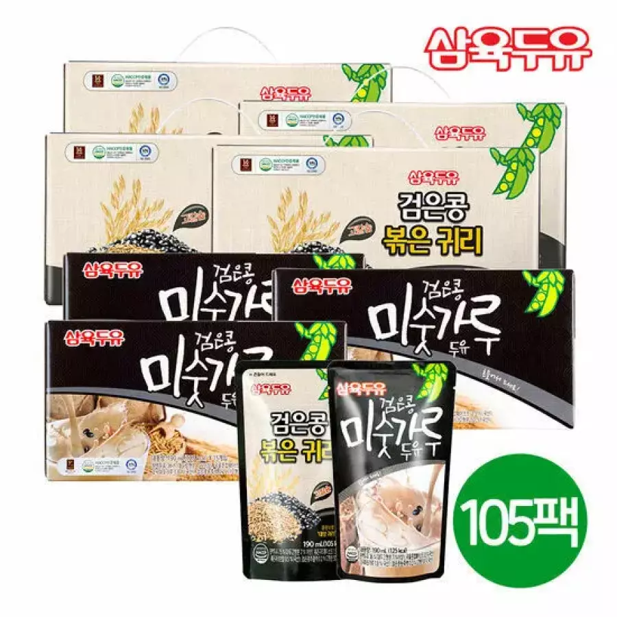 검은콩 볶은 귀리 60팩 + 검은콩 미숫가루두유 45팩 (총 105팩)