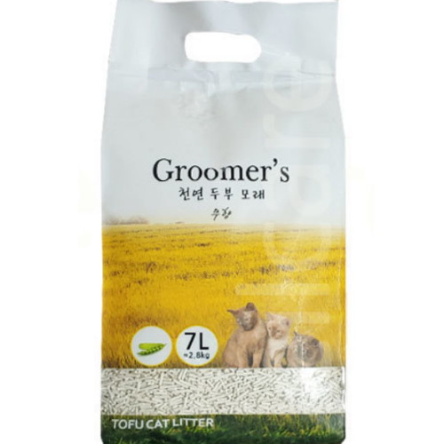 케미텍 그루머스 천연 두부 모래 무향 2.8kg (1개)_이미지
