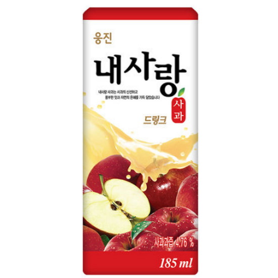 웅진식품 내사랑 사과 드링크 185ml이미지입니다. 누르면 해당 게시물로 새창이동합니다.