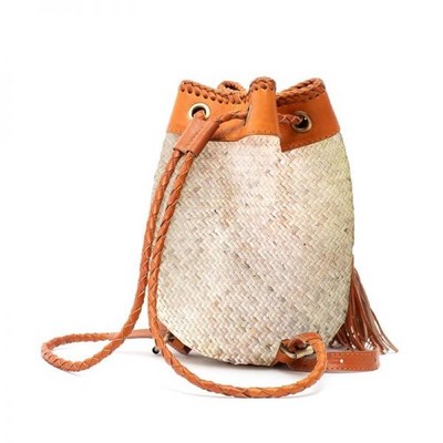 �߸� Rattan Bags for Women Handmade Wicker Woven Backpack Handbag Circle ..