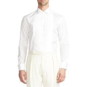  폴로랄프로렌 퍼플라벨 남성 긴팔 셔츠 폴로 Aston Pleated Cotton Poplin Tuxedo_743995