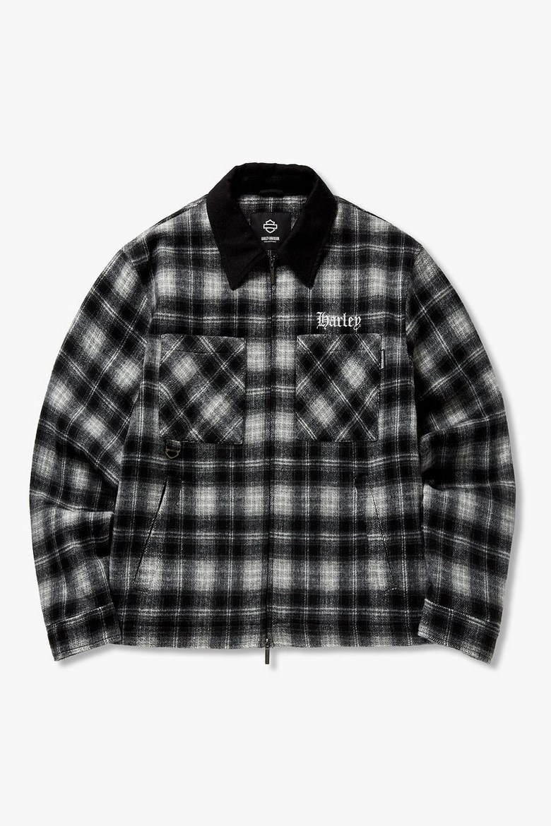 HARLEY-DAVIDSON COLLECTIONS 체크 플란넬 퀼팅자켓 블랙 HH15303002 M M