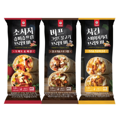 천일식품 비프그릴드불고기브리또120g 3개+소시지슈프림브리또 120g2개+치킨스파이시커리브리또 120g3개_이미지