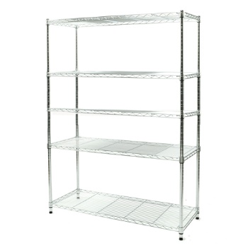 금하산업개발 크롬도금 25파이 산업용 메탈랙선반 하턱 5단 1200