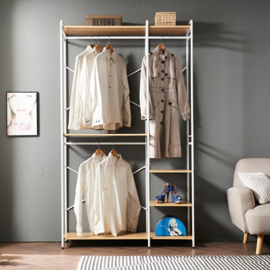 나인홈 철제 드레스룸 시스템 옷장 선반 행거 1200_이미지