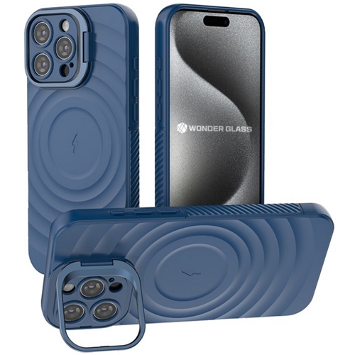 원더글라스 아이폰15 프로 맥스 맥세이프 시그니처 웨이브 프레임 렌즈 스탠드 케이스_이미지