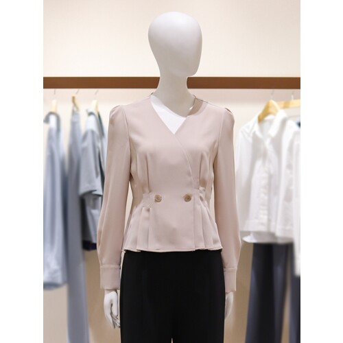 리스트 브이넥페플럼블라우스 TWWBLO72030