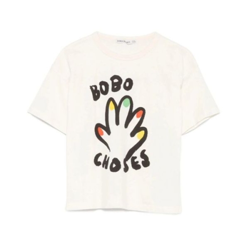 보보쇼즈 키즈 하이파이브 프린트 티셔츠 화이트 146315652_이미지