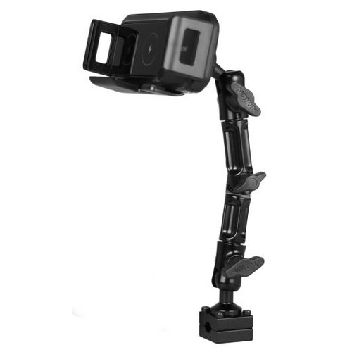 폴더블 멀티앵글 차량용 헤드레스트 센터형 무선충전거치대 FWC3-RSHM6