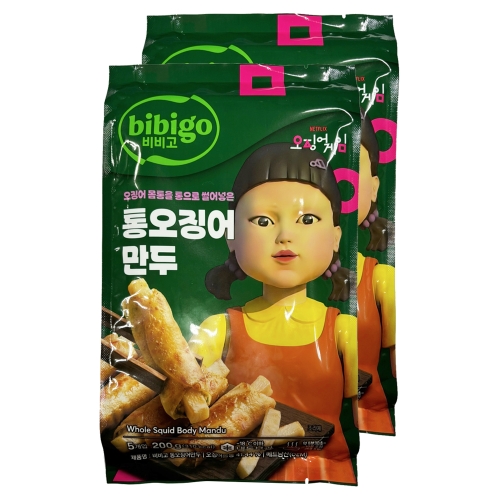 CJ제일제당 비비고 X 오징어게임 통오징어만두 200g (2개)_이미지