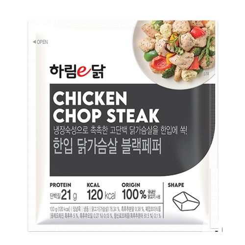 하림 하림이닭 한입 닭가슴살 블랙페퍼 100g (10개)_이미지