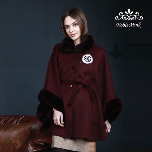  노블밍크 201-5 울 렉스트리밍 숄