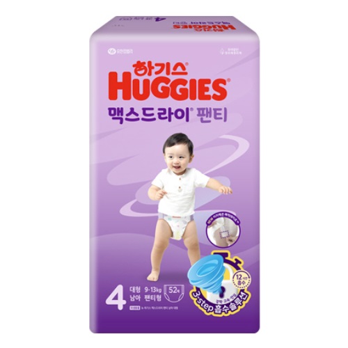 하기스 2024 맥스드라이 팬티형 4단계-남아용 (208매)_이미지