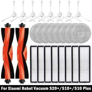 샤오미 로봇 청소기 S20+ / Plus B108GL 부품 액세서리 메인 사이드 브러시 브러쉬 헤파 필터 06 2pcs_이미지
