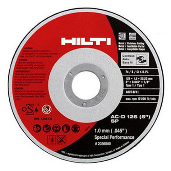 힐티 5인치 철재 스테인리스용 절단석 AC-D125 (1장)_이미지