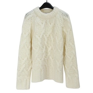 아크네스튜디오 케이블 울 스웨터 A60294 AEG OFF WHITE ANC208ow_이미지
