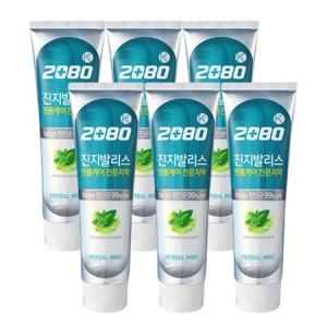 2080 진지발리스 허벌민트 치약 120g (6개)_이미지