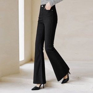 스타일온미 미네트 롱레그 쫀득 코튼 부츠컷 팬츠_이미지