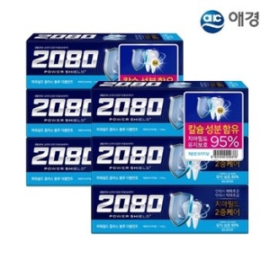 2080 파워쉴드 플러스 치약 블루 더블민트 120g (6개)_이미지