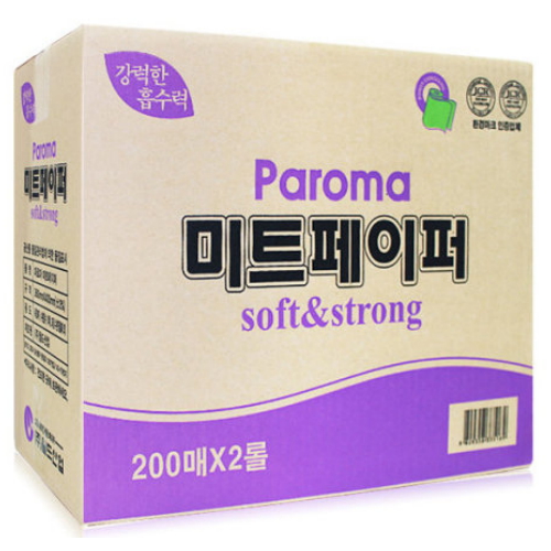 월드산업 파로마 미트페이퍼 핑크 80m 200매 (4팩)