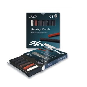 문교 콘테 6색 파스텔용품 데생용품 데생파스텔