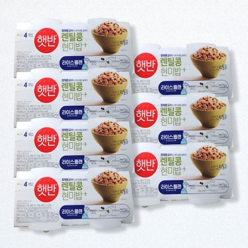 CJ제일제당 햇반 라이스플랜 렌틸콩 현미밥 190g (28개)_이미지