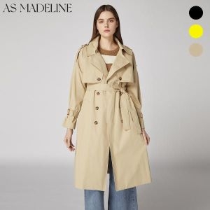 위니아 프렌치 애즈마들린 더블 롱 트렌치 코트 AM4CT001