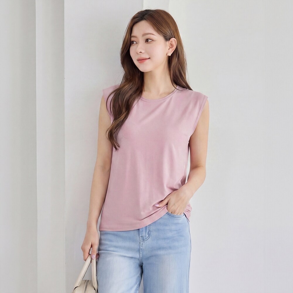 모리스커밍홈 민소매 레이어드 쿨 티셔츠_M2605TS053B
