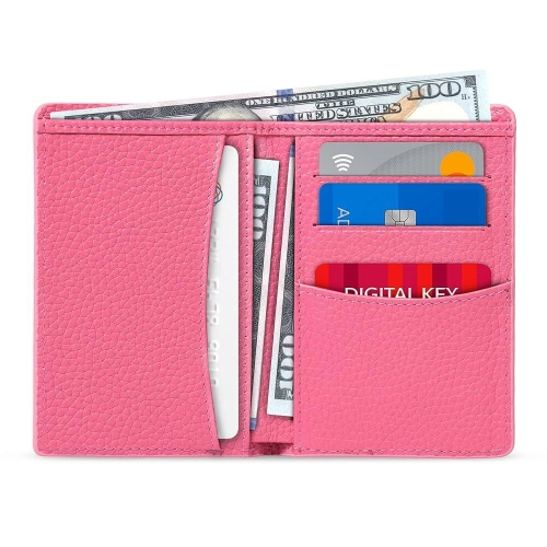 Angelino 바이폴드 천연 가죽 지갑 여권 스타일 신분증 은행 카드 현금 RFID 차단 유니 132087