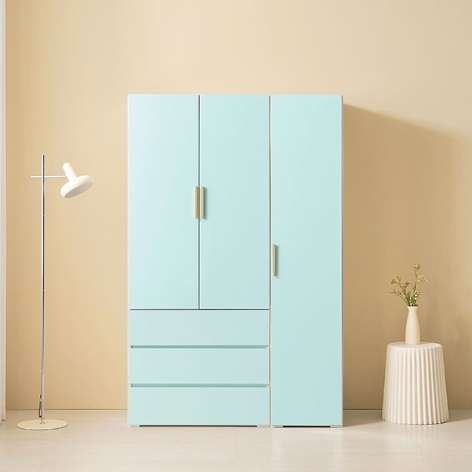 히트가구 HZY535 3서랍 옷장 반장 이불장형 세트 1200