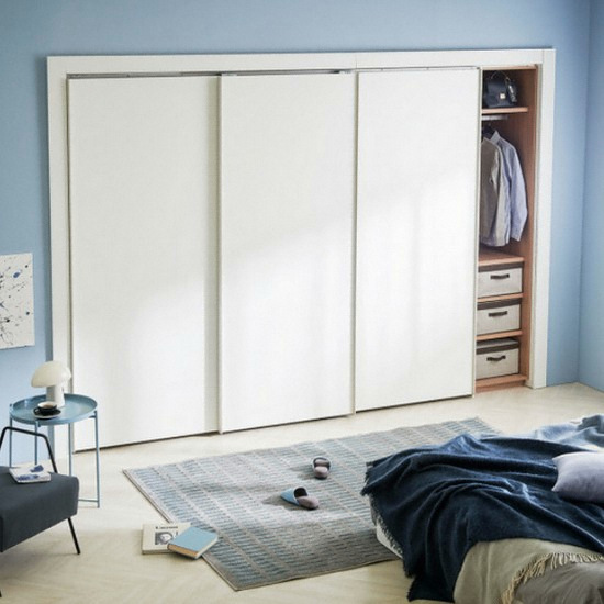 한샘 바이엘 슬라이딩 붙박이장 오픈행거형 (450cm)_이미지