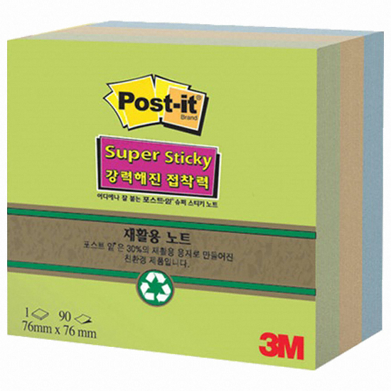 3M 노트 SSN 654-RC 3색 (1개)_이미지