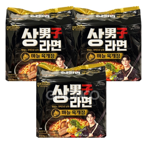 팔도 상남자라면 마늘 육개장 131g (12개)