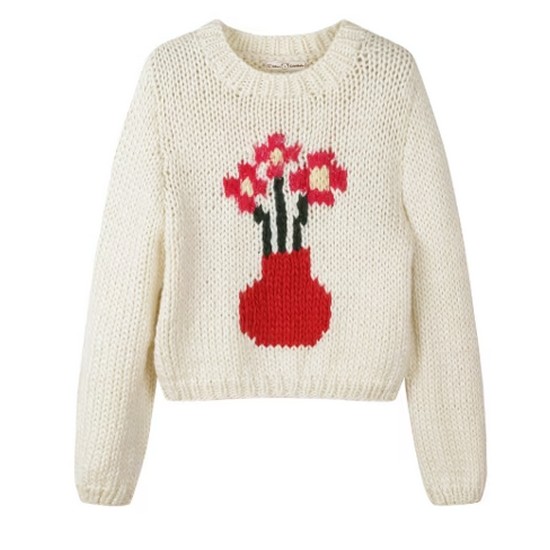 대현 씨씨콜렉트 CC KAKEKIKOKU 화병 니트 풀오버 C234KSK204