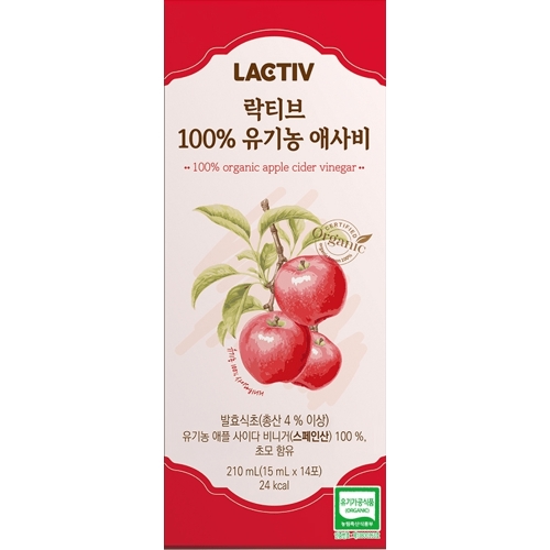 락티브 100% 유기농 애사비 210g(15gx14포) (1개)_이미지