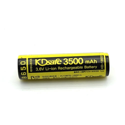 KDsafe 고효율 18650 리튬 이온 배터리 3500mAh 보호회로탑재 1개 1개입_이미지