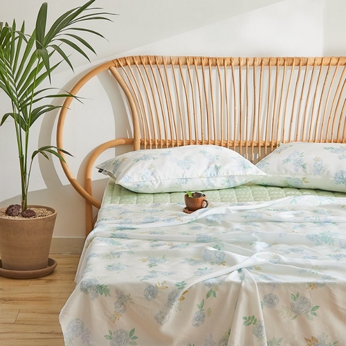 아르페지오베이직 아모네 네이비 풍기인견 여름 홑이불 베개세트 (슈퍼싱글 SS)_이미지