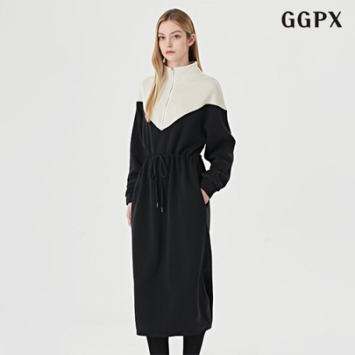  GGPX 기모 포켓 롱 원피스 GODOW018D