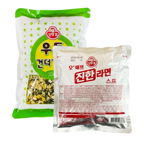 진한라면스프+우동건더기 각1봉 1세트 535g