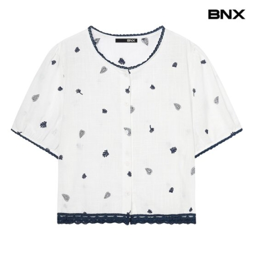 BNX 자수 포인트 블라우스 BX2BL040L0_이미지